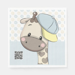 Aangepaste Cartoon Baby Giraffe Servet