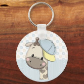Aangepaste Cartoon Baby Giraffe Sleutelhanger (Voorkant)