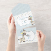 Aangepaste Cartoon Baby Giraffe Uitnodiging (Afscheurbaar)