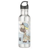 Aangepaste Cartoon Baby Jongen Giraffe Waterfles (Voorkant)