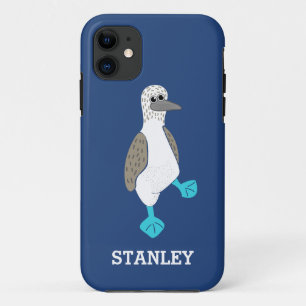 Aangepaste Cartoon blauw-gepoot Booby Bird iPhone 11 Hoesje