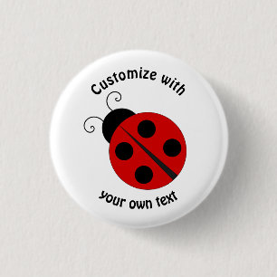 Aangepaste Cartoon Ladybug Ronde Button 3,2 Cm