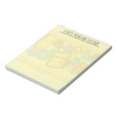Aangepaste Cartoon School Supply Pattern Post-it Notitieblok (Gedraaid)