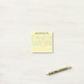 Aangepaste Cartoon School Supply Pattern Post-it Post-it® Notes (Op bureau)