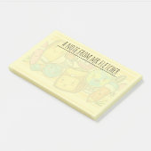 Aangepaste Cartoon School Supply Pattern Post-it Post-it® Notes (Schuin)