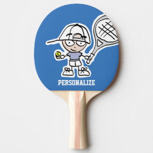 Aangepaste cartoon tafeltennis pingpongpeddel tafeltennisbatje