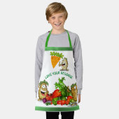 Aangepaste Cartoon Veggies Kinderen Apron Schort (Gedragen)