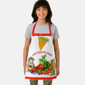 Aangepaste Cartoon Veggies Kinderen Apron Schort (Insitu)