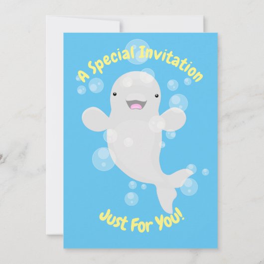 Aangepaste cartoon verjaardag van een cute beloega kaart (Achterkant)