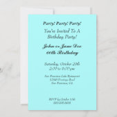 Aangepaste Cartoon Voetbal Birthday Party Kaart (Achterkant)