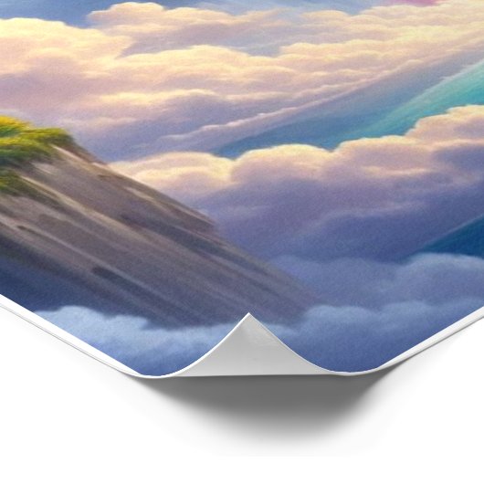 Aangepaste Cascading Waterval Wall Poster (Hoek)