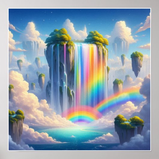 Aangepaste Cascading Waterval Wall Poster (Voorkant)
