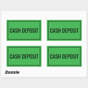 Aangepaste cash-opdracht tekst sticker voor bankge