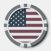 Aangepaste casino poker chips met Amerikaanse vlag (Voorkant)
