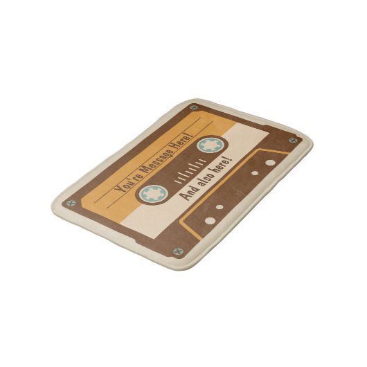 Aangepaste Cassettebandje Bath Mat (Gekanteld)