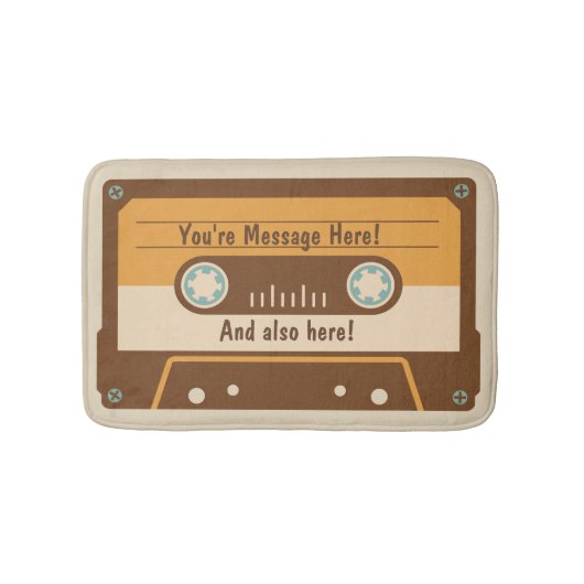 Aangepaste Cassettebandje Bath Mat (Voorkant)