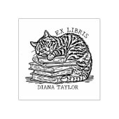 Aangepaste Cat Bookplate Rubberstempel (Afrduk)