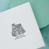 Aangepaste Cat Bookplate Rubberstempel