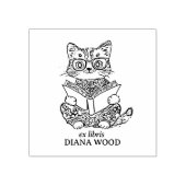 Aangepaste Cat Ex Libris Rubberstempel (Afrduk)
