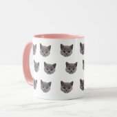 Aangepaste Cat Face Mok | Gepersonaliseerde Cat Mo (Voorkant links)