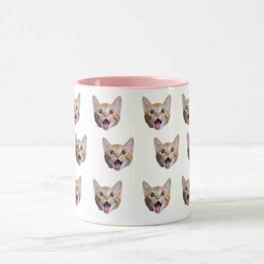 Aangepaste Cat Face Mok | Gepersonaliseerde Mok vo (Midden)
