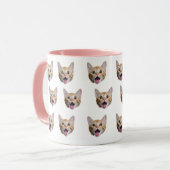 Aangepaste Cat Face Mok | Gepersonaliseerde Mok vo (Voorkant links)