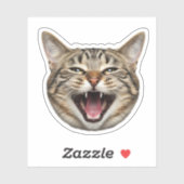 Aangepaste Cat Face Sticker – Grappige gepersonali (Vel)
