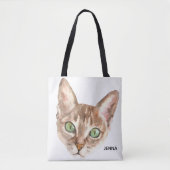 Aangepaste Cat Mama Fototas, Gepersonaliseerde Kat Draagtas (Voorkant)