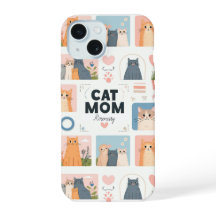 Aangepaste "Cat Mom" iPhone Case