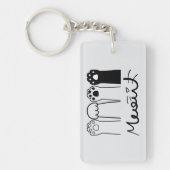 Aangepaste Cat Paws Sleutelhanger met naam (Voorkant)