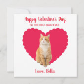 Aangepaste Cat Photo Valentijnsdag Feestdagenkaart (Voorkant)