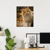 Aangepaste Cat Portrait Poster - Digitale Pet Art  (Thuiskantoor)