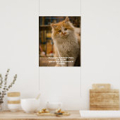 Aangepaste Cat Portrait Poster - Digitale Pet Art  (Keuken)