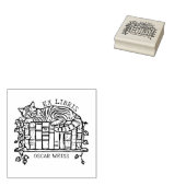 Aangepaste Cat Sleeping Bookplate Rubberstempel (Gestempeld)