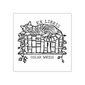 Aangepaste Cat Sleeping Bookplate Rubberstempel (Afrduk)