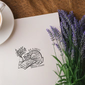 Aangepaste Cat Sleeping Bookplate Rubberstempel