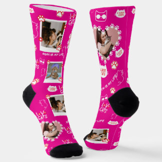 Aangepaste Cat Sokken met Foto – Gepersonaliseerd 