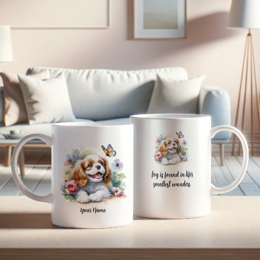 Aangepaste Cavalier King Charles Spaniel Mok en Qu