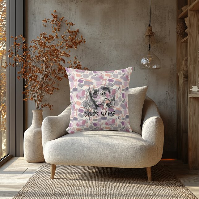 Aangepaste Cavalier Portret Kussen Abstract Patroo (Creator heeft geüpload)