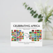 Aangepaste CELEBRATING AFRIKA-vlaggen Feestdagenkaart (Staand voorkant)