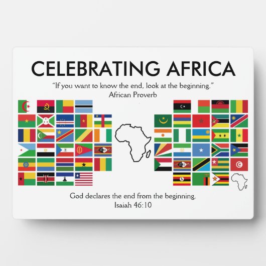 Aangepaste CELEBRATING AFRIKA-vlaggen Fotoplaat (voorkant)