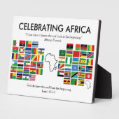 Aangepaste CELEBRATING AFRIKA-vlaggen Fotoplaat (Zijkant)