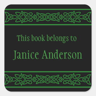 Aangepaste Celtic Knots Design Bookplate Sticker