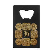Aangepaste Celtic Knotwork Cross Kredietkaart Flessenopener (Voorkant)