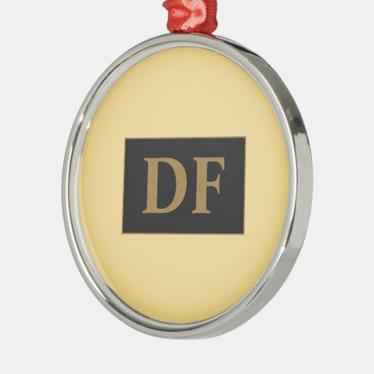 Aangepaste champagne met gouden Initialen Metalen Ornament (Links)