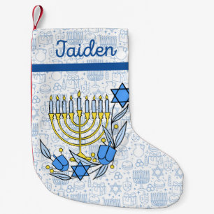 Aangepaste Chanoeka Dreidel kaarsen Chanoeka Blauw Kleine Kerstsok