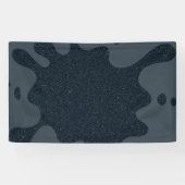 Aangepaste Charcoal Inkt Spat Banner – Ruis Textuu (Horizontaal)