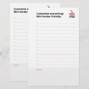 Aangepaste CHECKLIST bewerkbare minimalistische ee Briefpapier