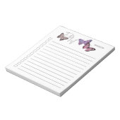 Aangepaste checklist voor Butterfly Paars en grijs Notitieblok (Gedraaid)