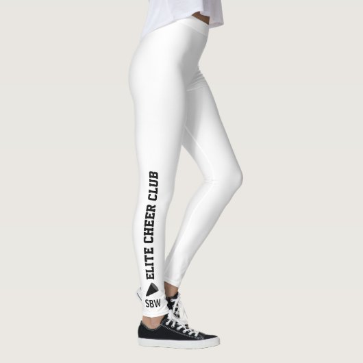 Aangepaste Cheerlead Leggings Team Name Monogram (Rechts)